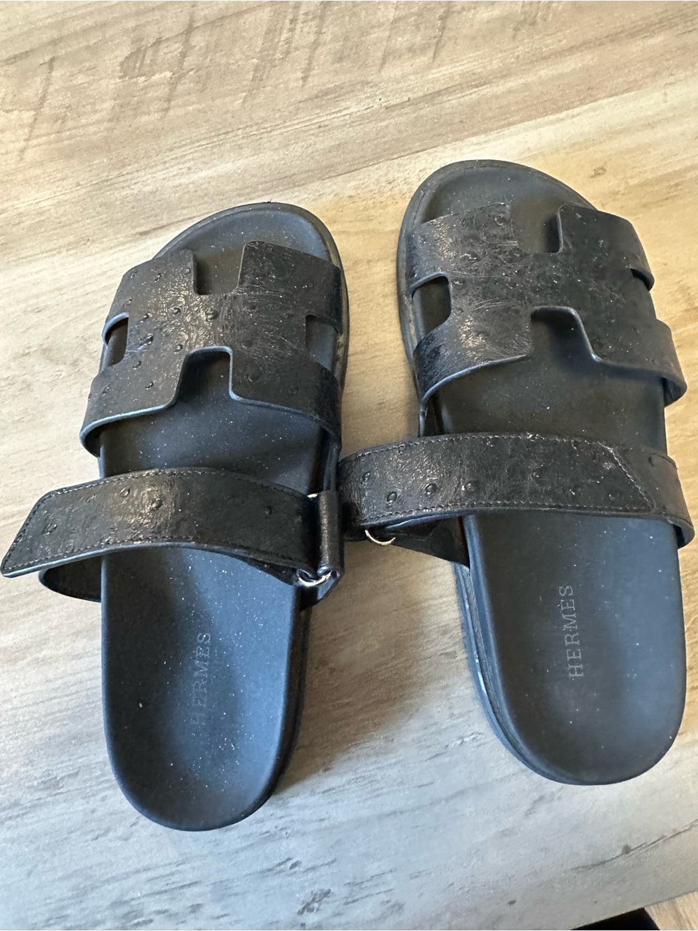 Black Sandals Designer Inspired Size 38